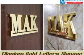 Metal Letters with Titanium Gold Finish