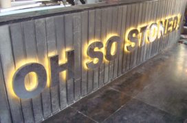 Stainless Steel Box-up Letters with Warm White LED Lighting
