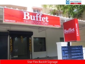 Star Flex Backlit Sign For Food Store