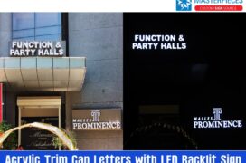 Acrylic Trim Cap LED Building Facade Sign